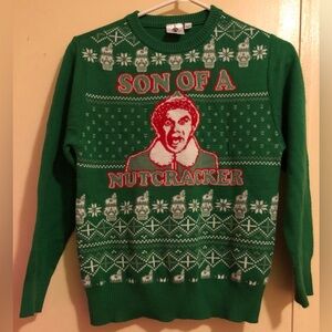 Elf “Son of a nutcracker” kids sweater size M